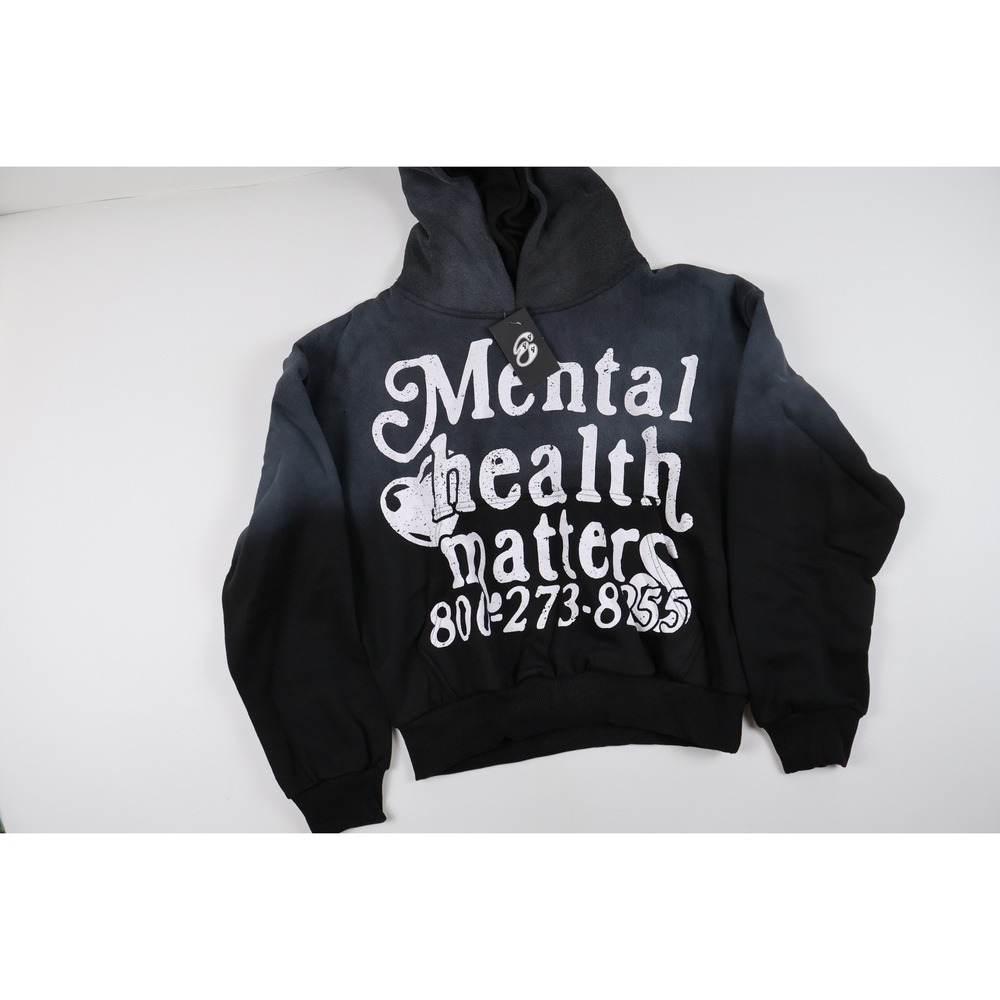 Shadow Hill Mental Health Matters Hoodie Black Gradient Fade Size M NWT